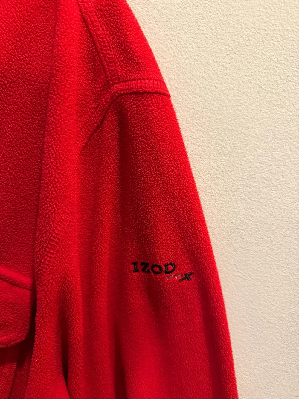 Izod Red Men's Lightweight Quarter-Zip Shirt Jacket